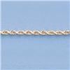 Image 2 : Genuine 16" 14kt Italian Gold-Yellow 2.0mm, D/C  Rope Chain Gauge:D/C or Reg.,  5.0gr