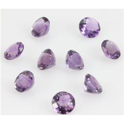 Natural Amethyst Round Checkered Cut 10x10mm 30.76ctw @1.5 USD/ct