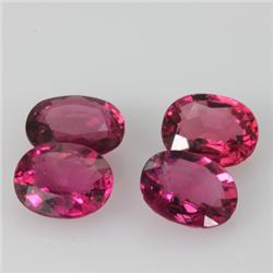 Natural Pink Tourmaline Oval Cut AAA 9x11mm 4 pcs per lot 16.24ctw @100USD/ct