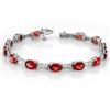 Image 1 : Genuine 10.07 ct Pink Tourmaline & Diamond Bracelet Gold