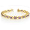Image 1 : Genuine 18.02 ctw Tanzanite Bracelet 10K Yellow Gold