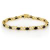 Image 1 : Genuine 10.84 ctw Sapphire & Diamond Bracelet 14K Gold