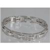 Image 1 : Genuine  3.8 ctw Diamond Bracelet 18KT White Gold 