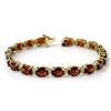Image 1 : Genuine 28.02 ctw Garnet Bracelet 10K Yellow Gold