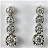 Image 2 : Genuine  2.62 ctw Diamond Dangle Earring 14KT White Gold 
