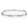 Image 1 : Genuine 4.05 ctw Tanzanite & Diamond Bracelet 10K Gold