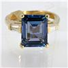 Genuine  5.46 ctw Tanzanite & Diamond Ring 14KT Yellow Gold Ring Size 7.5