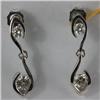 Genuine  0.91 ctw Diamond Earring 14KT White Gold 