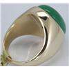 Image 2 : Genuine 20X16MM Green Jade Ring 14KT Gold-Yellow 