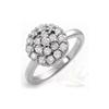 Image 1 : Genuine 1.52 ctw Diamond Cluster Ring 14K White Gold