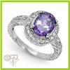 Genuine 2.94 ctw Tanzanite & Diamond Ring 14KT White Gold