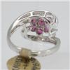 Image 3 : Genuine  1.13 ctw Ruby& Diamond Ring 14KT White Gold Ring Size 7