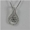 Genuine  0.44 ctw Diamond Necklace 18KT White Gold 