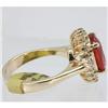 Image 2 : Genuine  5.85 ctw Orange Sapphire & Diamond Ring 14KT White Gold Ring Size 7