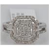Genuine 1.01ctwPrincess cut Diamond Ring14kt White Gold