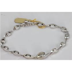 Genuine  2.37 ctw Diamond Bracelet 14KT  White Gold 