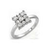 Image 1 : Genuine 1.0 ctw Diamond Cluster Ring 14K White Gold