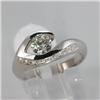 Genuine  0.92 ctw Diamond Ring 14KT White Gold 