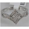 Genuine 0.65ctwPrincess cut Diamond Ring14kt White Gold