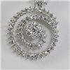 Image 3 : Genuine  2.34 ctw Diamond Spiral Teardrop Earring 18KT White Gold 