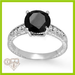 Genuine 3.02 ctw White & Black Diamond Ring 14KT Gold