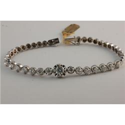 Genuine  3.70 ctw Diamond Bracelet 14KT White Gold 