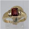 Image 2 : Genuine 1.31 ctw Garnet & Diamond Ring 14KT Yellow Gold 