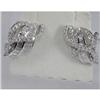 Genuine  1.95 ctw Diamond Tapered Filigree Earring 18KT White Gold 
