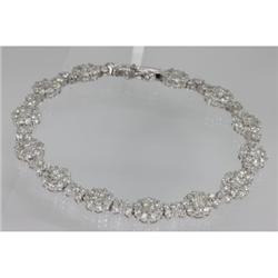 Genuine  6.17 ctw Diamond Bracelet 18KT White Gold 