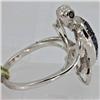 Image 1 : Genuine  1.10 ctw Sapphire & Diamond Ring 14KT White Gold Ring Size 7