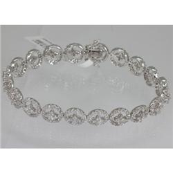 Genuine  4.28 ctw Diamond Bracelet 18KT White Gold 