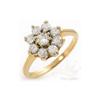 Image 1 : Genuine 1.25 ctw Diamond Flower Ring 14K Yellow Gold