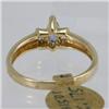 Image 3 : Genuine  0.38 ctw Tanzanite & Diamond Ring 14KT Yellow Gold Ring Size 7