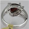 Image 3 : Genuine  2.81 ctw  Garnet Ring  14KT White Gold  Ring Size  7.5