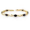 Image 1 : Genuine 7.02 ctw Sapphire Bracelet 10K Yellow Gold