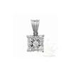 Image 1 : Genuine 1.0 ctw Diamond Cluster Pendant 14K W Gold