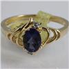 Image 1 : Genuine  0.97 ctw  Iolite Ring  14KT Yellow Gold  Ring Size  7
