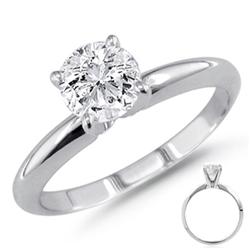 1.00 ct Round cut Diamond Solitaire Ring, F-G, VS