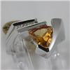 Image 1 : Genuine 1.60 ctw Citrine & Diamond Ring 14KT White Gold 