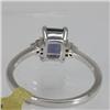 Image 3 : Genuine  0.81 ctw  Iolite Ring  14KT White Gold  Ring Size  7