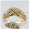Image 3 : Genuine  0.50 ctw Tanzanite & Diamond Ring 14KT Yellow Gold Ring Size 7