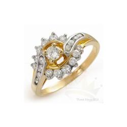 Genuine 1.25 ctw Diamond Ring 10KT 2tone Gold