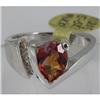 Genuine  2.18 ctw  Tourmaline Ring  14KT White Gold  Ring Size  7.5