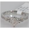 Genuine 0.61ctwPrincess cut Diamond Ring14kt White Gold