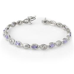 Genuine 2.65 ctw Tanzanite & Diamond Bracelet 10K Gold