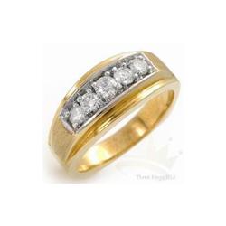 Genuine 0.55 ctw Diamond Engagement Ring Yellow Gold