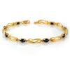 Genuine 2.55 ctw Blue Sapphire & Diamond Bracelet Gold
