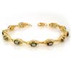 Genuine 8.02 ctw Tanzanite Bracelet 10K Yellow Gold