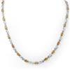 Genuine 9.05 ctw Orange Sapphire & Diamond Necklace 10K