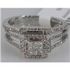 Genuine 0.89 ctw Princess cut Diamond Ring 14kt White Gold